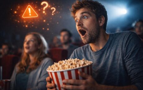 person reacting to unexpected story twist