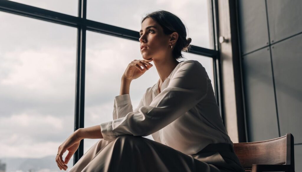 person reflecting on negative memories