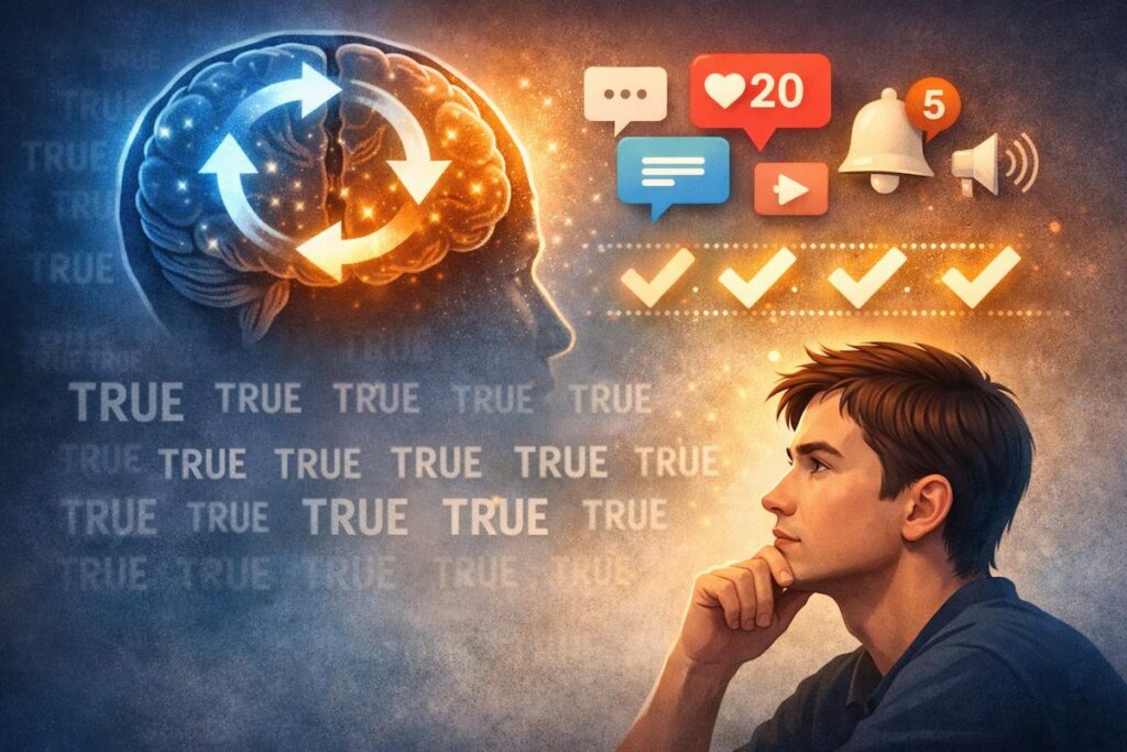 human brain responding to repeated information