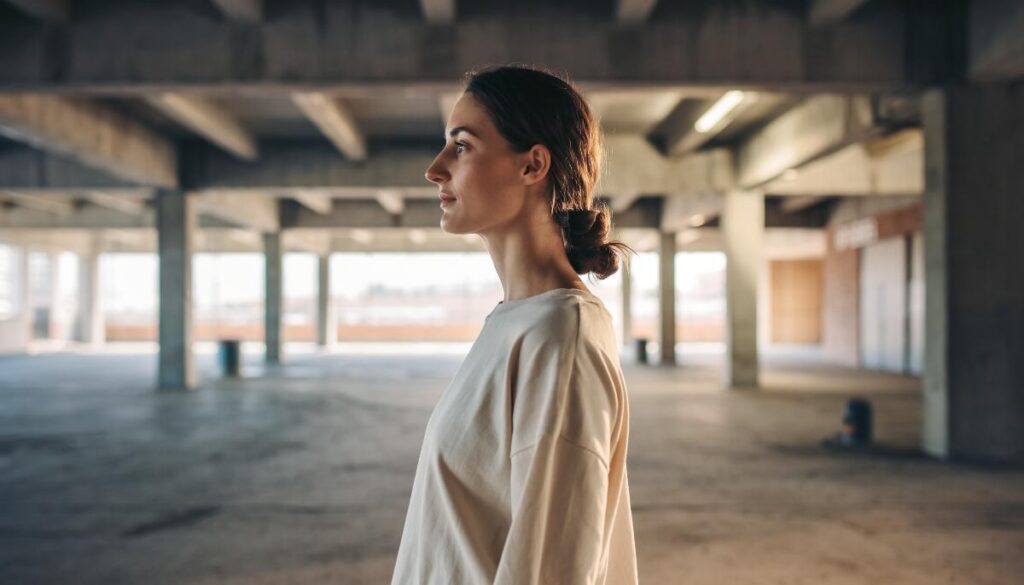 person feeling relieved after setting a boundary