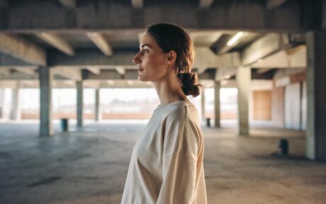 person feeling relieved after setting a boundary